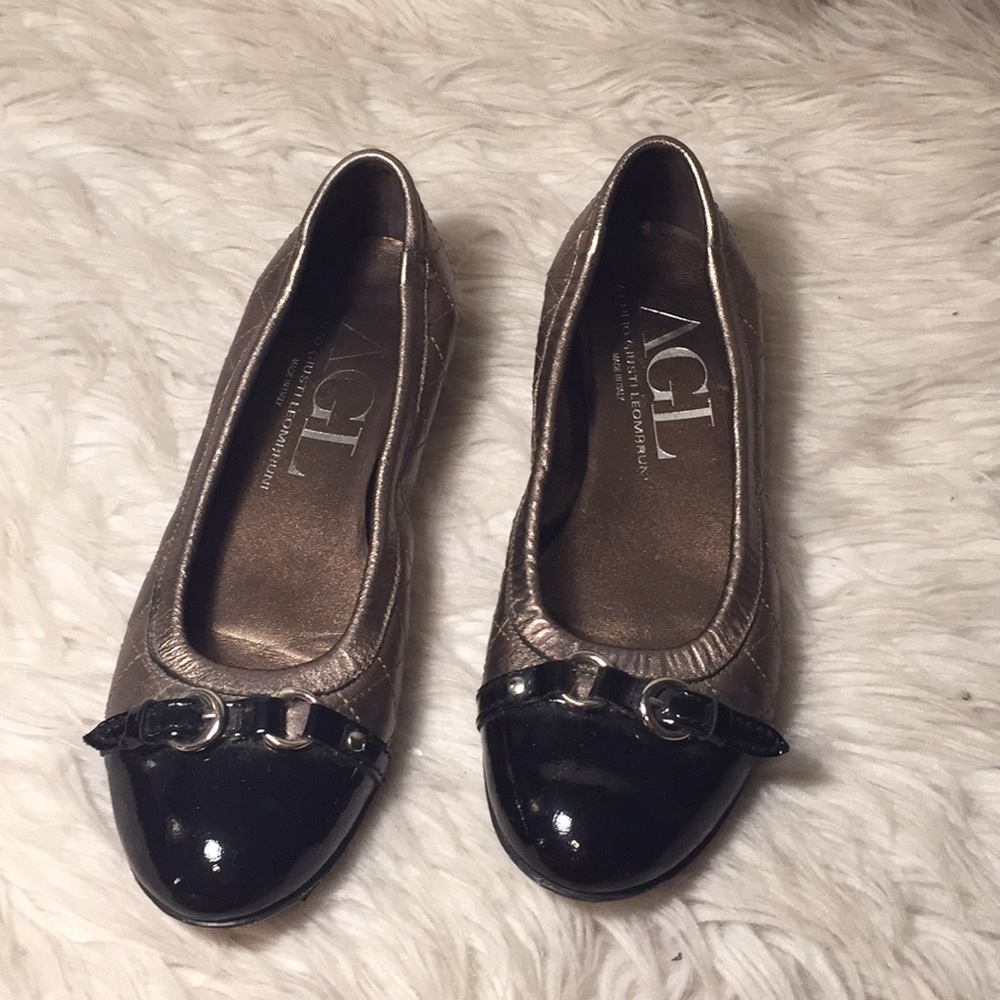 AGL quilted cap toe ballet flats